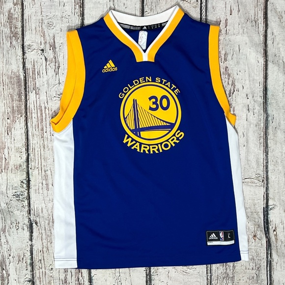 Stephen Curry Golden State Warriors Adidas NBA Basketball Boys Kids Jersey - Picture 1 of 7